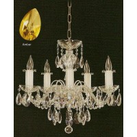 Подвесная люстра хрустальная Elite Bohemia L104/5/02-2 Amber