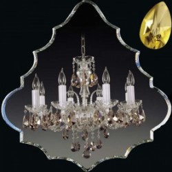 Подвесная люстра хрустальная Elite Bohemia L104/8/02-2 Amber N