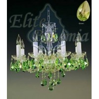 Подвесная люстра хрустальная Elite Bohemia L104/8/02-5 Green