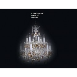 Подвесная люстра хрустальная Elite Bohemia L112/6+6/02-1 smoke N