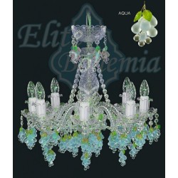 Подвесная люстра хрустальная Elite Bohemia L120/8/62 aqva