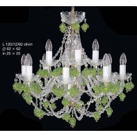 Подвесная люстра хрустальная Elite Bohemia L120/8/62 olivin