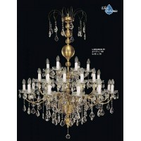 Подвесная люстра хрустальная Elite Bohemia L900/30/04 Pt