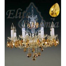 Подвесная люстра хрустальная Elite Bohemia L104/8/02-2 Amber