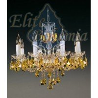 Подвесная люстра хрустальная Elite Bohemia L104/8/02-6 Yellow