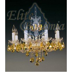 Подвесная люстра хрустальная Elite Bohemia L104/8/02-6 Yellow