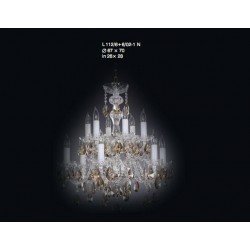 Подвесная люстра хрустальная Elite Bohemia L112/6+6/02-1 smoke N