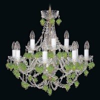 Подвесная люстра хрустальная Elite Bohemia L120/12/62 olivin