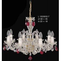 Подвесная люстра хрустальная Elite Bohemia L120/8/02-7 Red