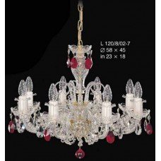 Подвесная люстра хрустальная Elite Bohemia L120/8/02-7 Red