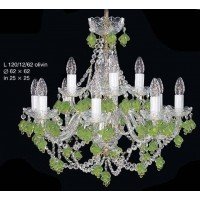 Подвесная люстра хрустальная Elite Bohemia L120/8/62 olivin