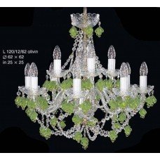 Подвесная люстра хрустальная Elite Bohemia L120/8/62 olivin