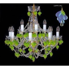 Подвесная люстра хрустальная Elite Bohemia L120/8/62 safir