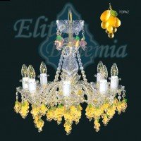 Подвесная люстра хрустальная Elite Bohemia L120/8/62 topas