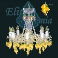 Подвесная люстра хрустальная Elite Bohemia L120/8/62 topas