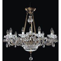 Подвесная люстра хрустальная Elite Bohemia L689/10+2/02 Pt