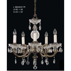 Подвесная люстра хрустальная Elite Bohemia L850/5/01 Pt